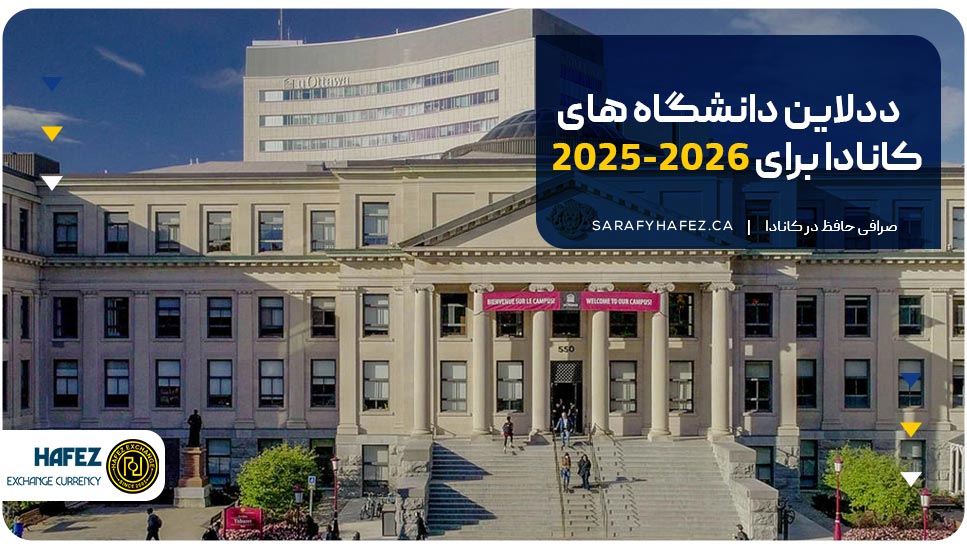 ددلاین دانشگاه های کانادا برای 2026-2025