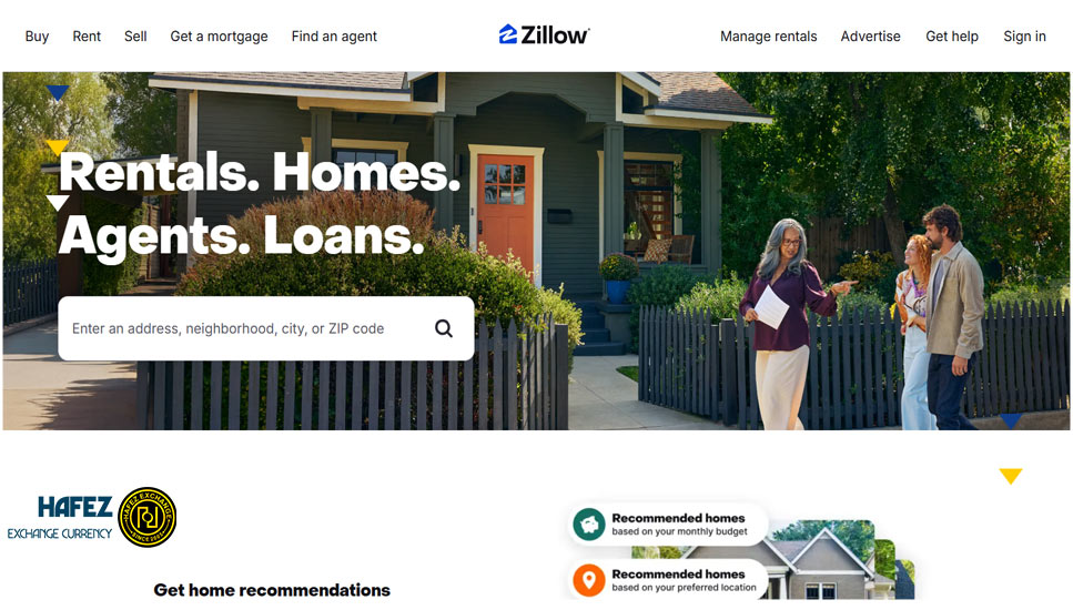 ۳. سایتZillow برای خرید خانه در ونکوور